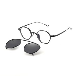 Lunettes de soleil polarisées en titane avec logo personnalisé, fabricant KMN152