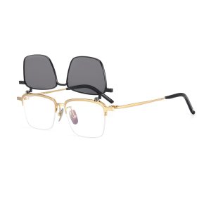 Trouver un fournisseur de lunettes de soleil polarisées en titane sans monture S-401T