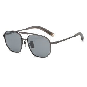 Lunettes de soleil polarisées en titane pour hommes importées en gros (50003)